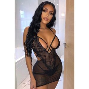 Sexy Hollow Out Mesh Teddy Lingerie